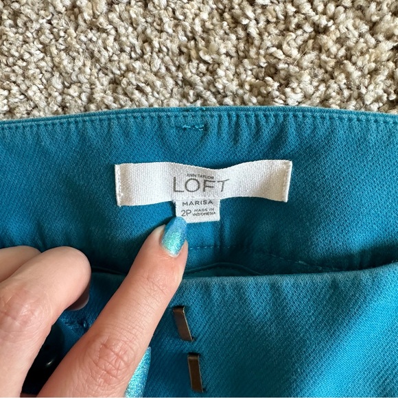 Bright Blue LOFT Riviera Pant Marisa Cut 2 Petite - Picture 2 of 7